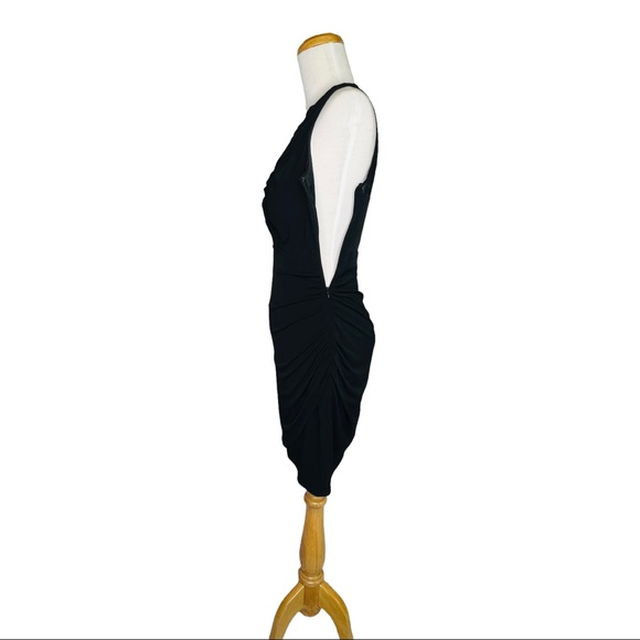 Laundry by Shelli Segal Vintage 90s Ruched Lace Little Black Dress Women’s Sz 6 - Picture 8 of 12